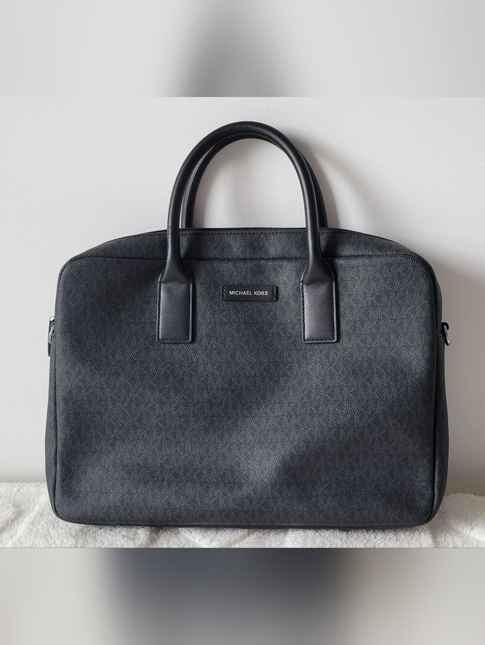 Michael Kors Logo Briefcase Black Pre-owned